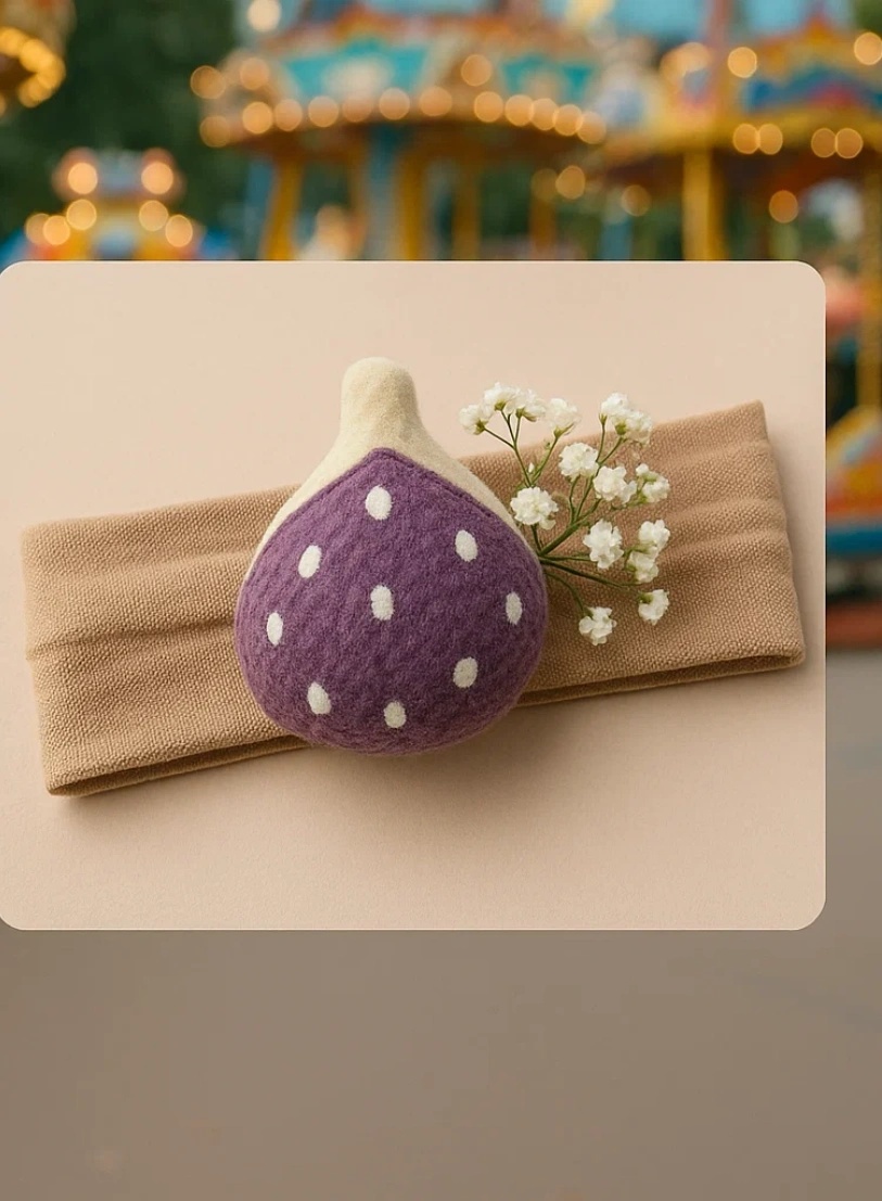 Cute Fig Baby Headband – Adorable and Comfortable Accessory for Your Little One!