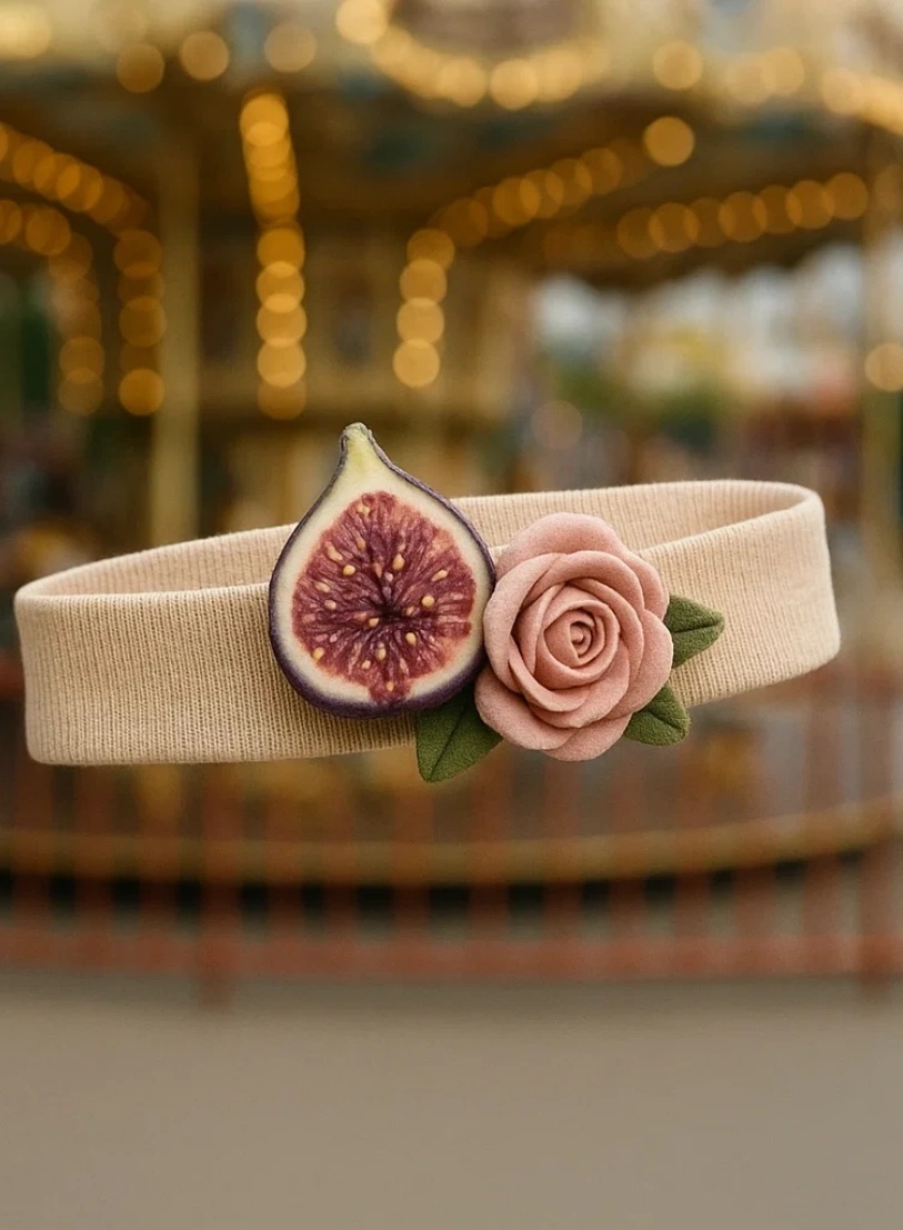 Fig & Rose Baby Headband – Elegant and Adorable Accessory for Your Little One!