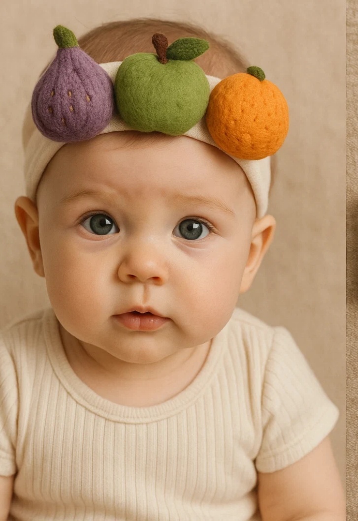 Cute and Quirky Baby Headband with Fruit Design – Perfect for Little Fashionistas!