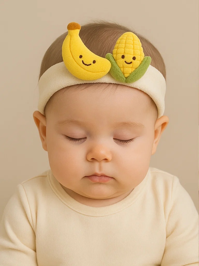Corn and Banana Plush Baby Headband