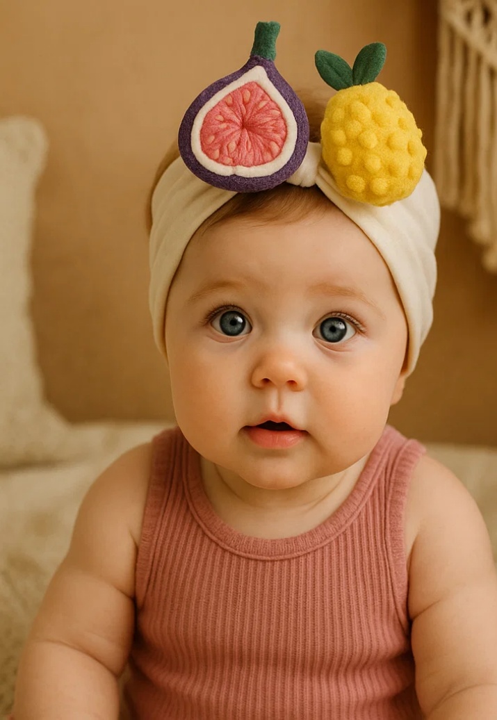 Tropical Vibes on Your Baby’s Head – Fig and Pineapple Plush Baby Headband!