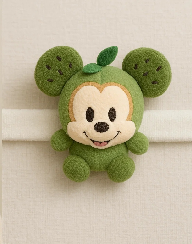 Mickey Mouse with Green Kiwi Plush Baby Headband
