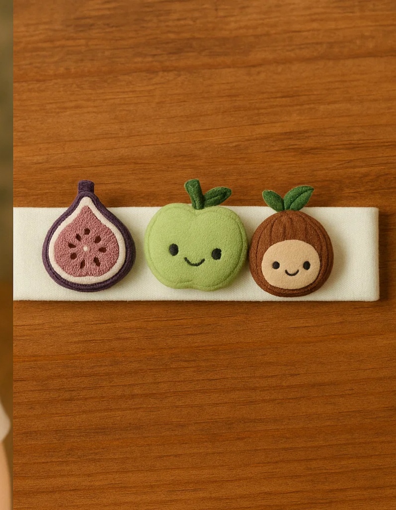 Tropical Trio on Your Baby’s Head – Fig, Green Apple, and Coconut Plush Baby Headband!