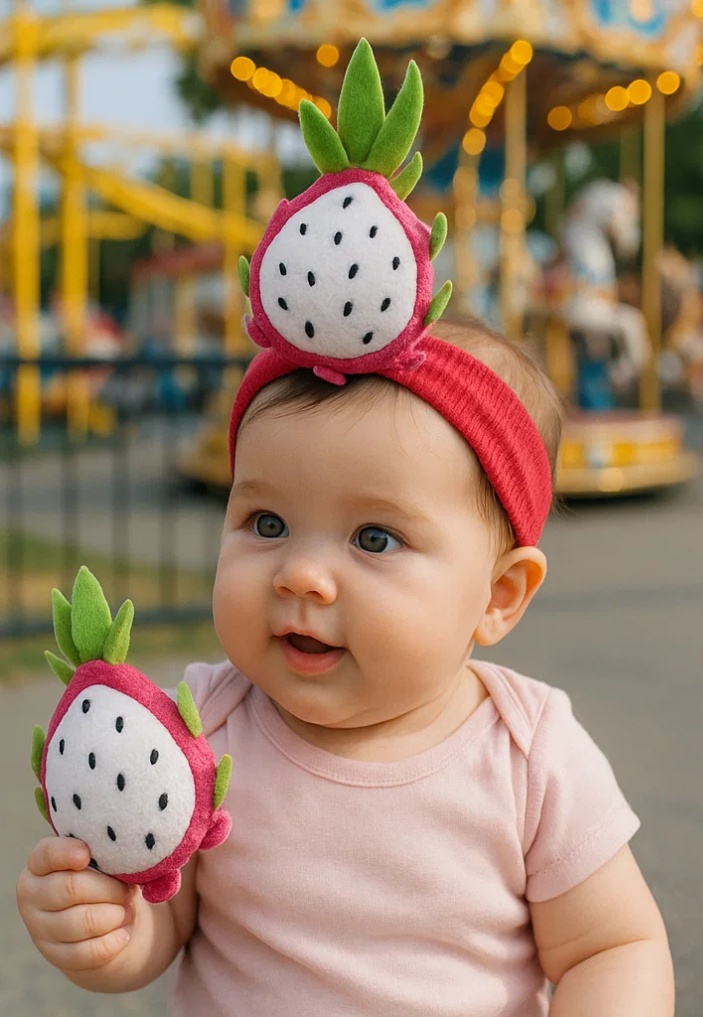 Mulberry-Themed Baby Headband with Bow