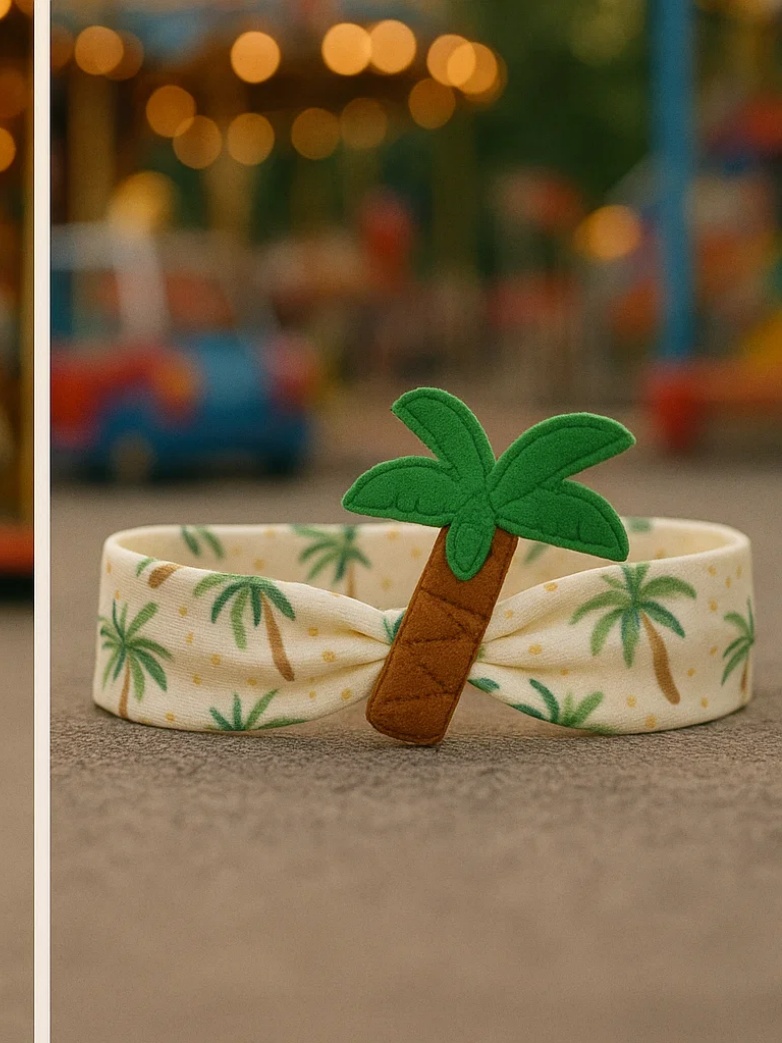 Baby Headband with Palm Tree Plush Toy