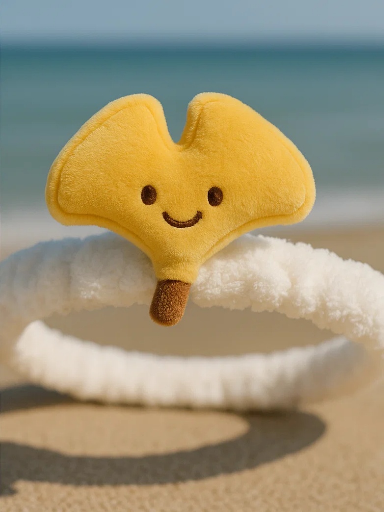 Baby Headband with Apricot Tree Plush Toy
