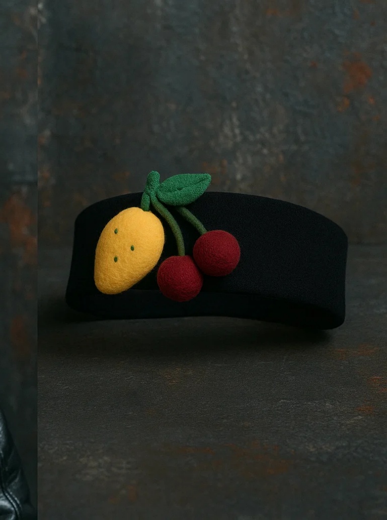 Fresh and Fun: Lemon & Cherry Baby Headband – Perfect for Your Little Fruit Lover!