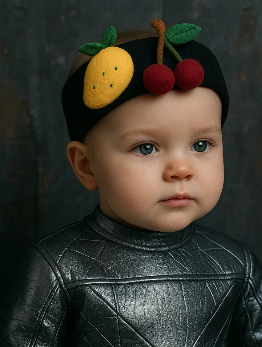 Fresh and Fun: Lemon & Cherry Baby Headband – Perfect for Your Little Fruit Lover!