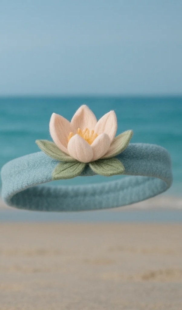 Soft Baby Headband with Yellow Flower and Doll Embellishments