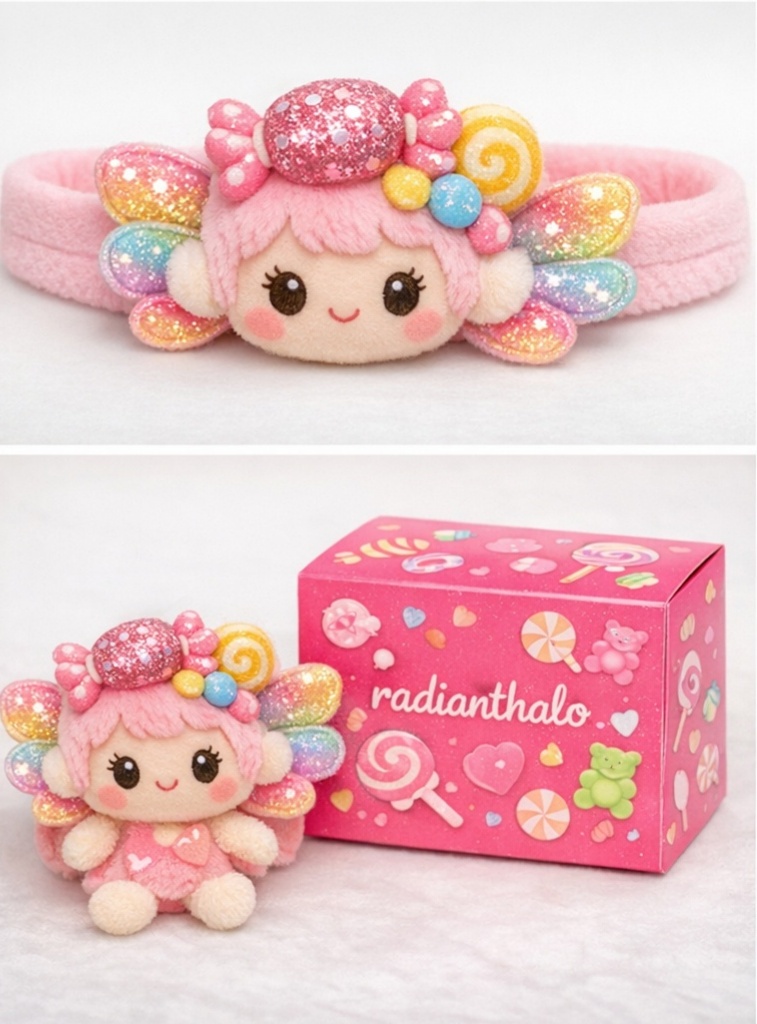 Candy Girl Twin Baby Headbands for Sweet and Colorful Photos