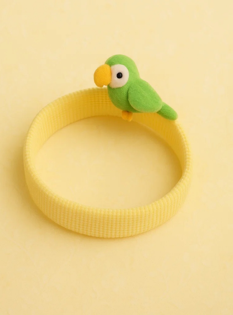 Bright Green Parrot Baby Headband – Colorful and Fun