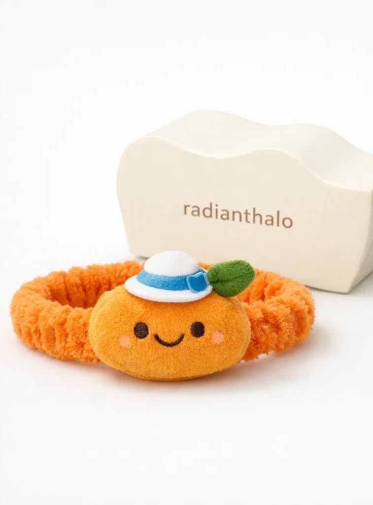 Orange-Themed Plush Baby Headband with Matching Toys - Product 1