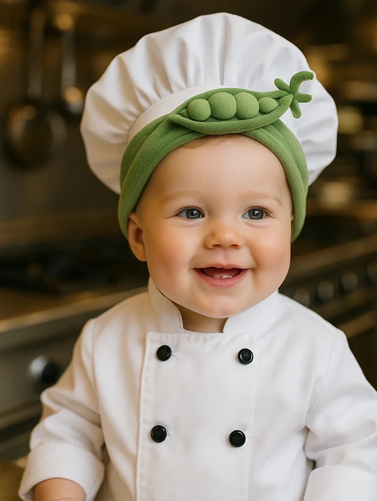 Baby Chef Headband – Pea Pod Perfection