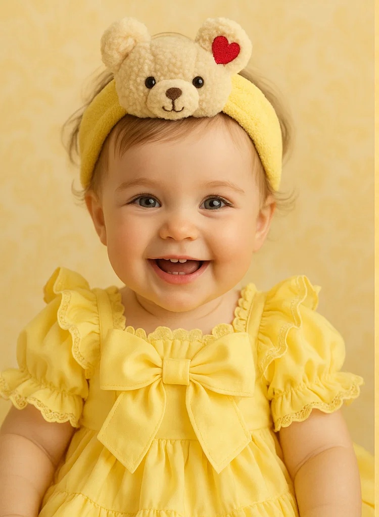 Cute Bear Baby Headband – Soft and Snuggly