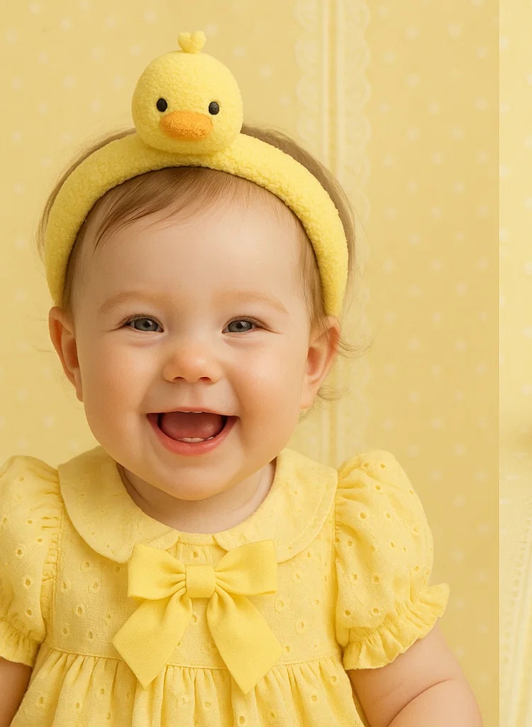 Yellow Duck Baby Headband – Soft and Cute