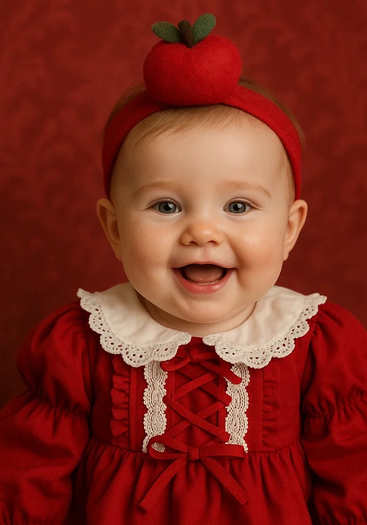Apple-Themed Baby Headband