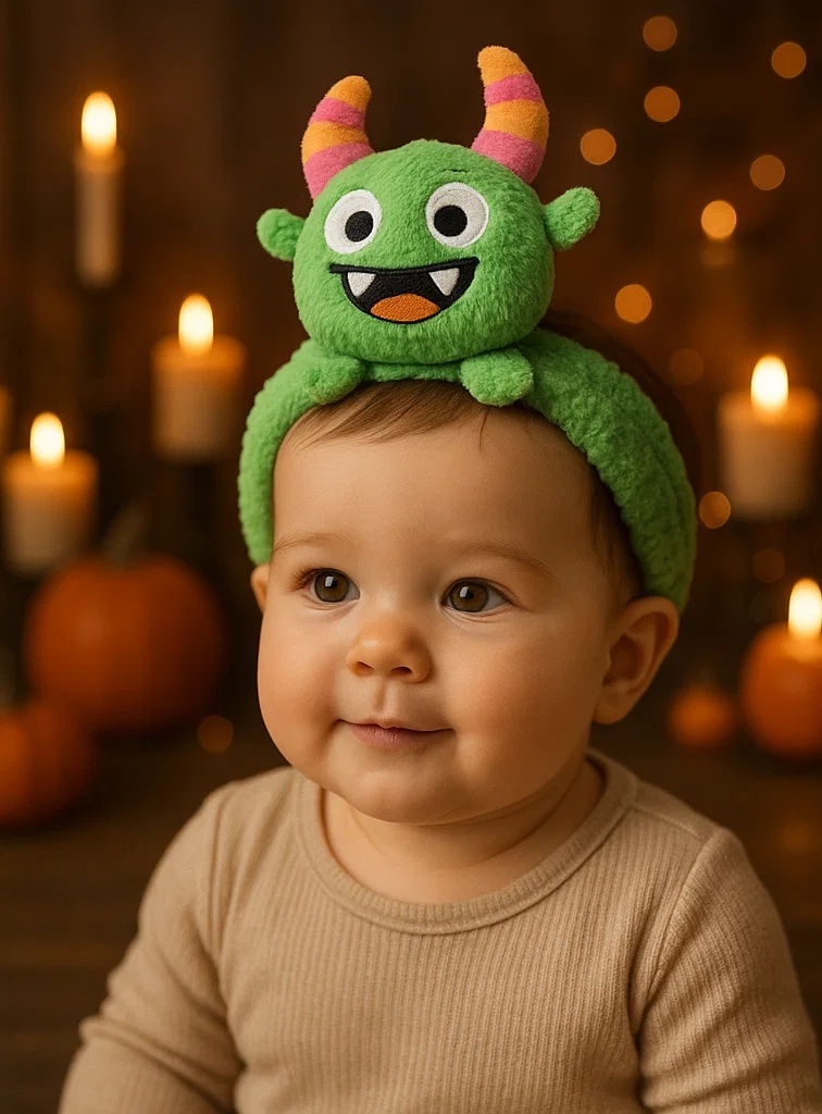Bandeaux mignons pour bébés avec des jouets en peluche Halloween – parfaits pour les photos de bébé B端 – Les clients B端 vont adorer ce produit!
