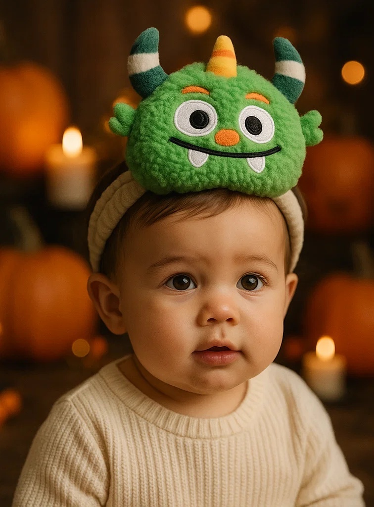 Niedliche Halloween-Baby-Stirnbänder mit Plüschspielzeugen – ideal für Babyfotos B端 – B端 Kunden werden es lieben!