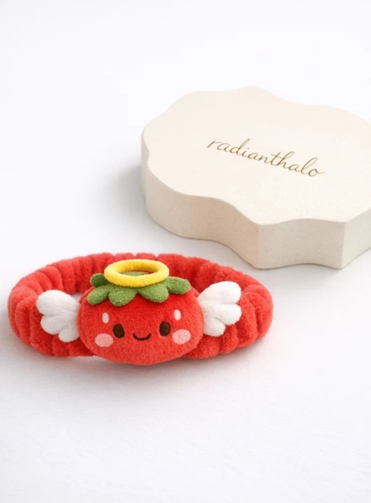 Strawberry-Themed Angel Baby Headbands for Twins - Product 10
