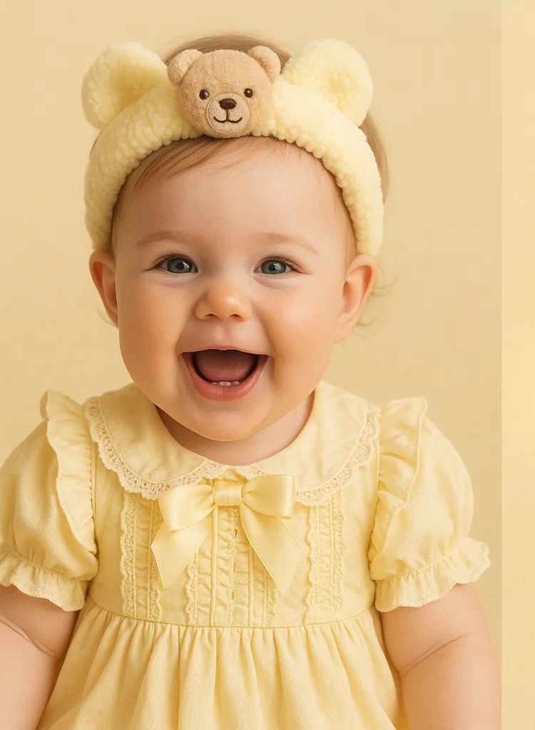 Bear Ears Baby Headband – Cozy and Cute