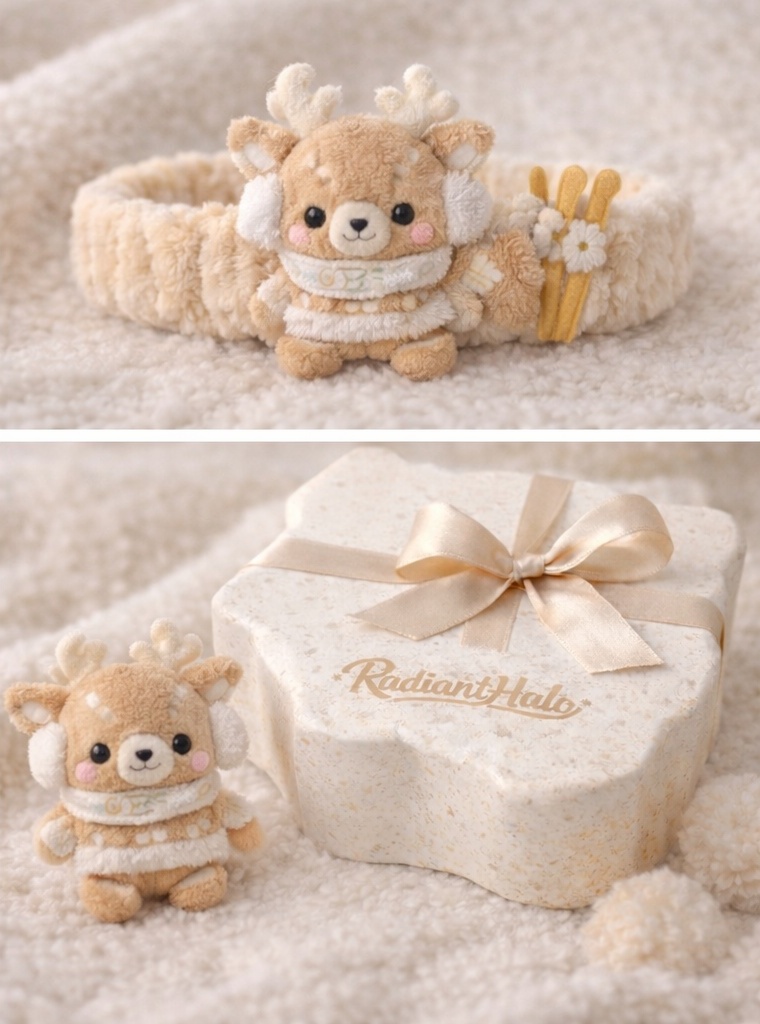 Deer Baby Headband with Floral Design