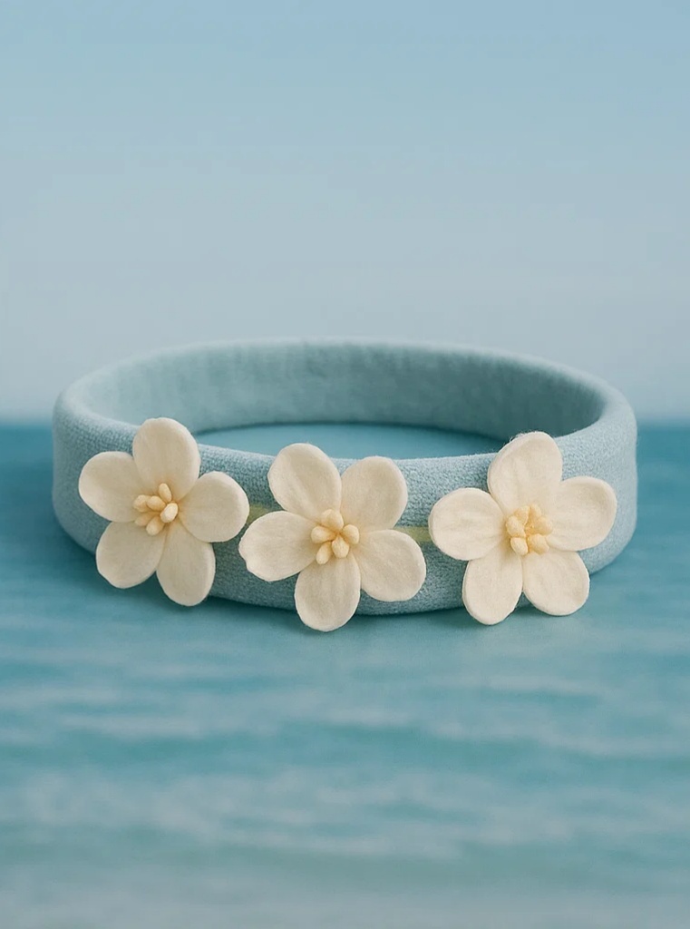 Charming Baby Headband with Soft White Flower Decoration