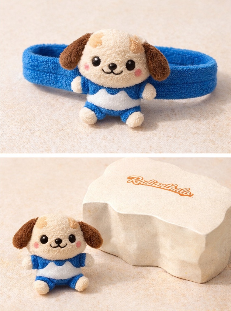 Puppy Baby Headband with Sports Outfit