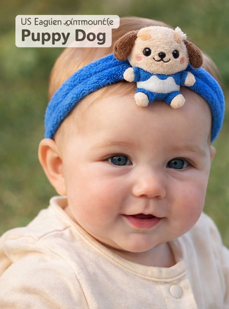 Puppy Baby Headband with Sports Outfit