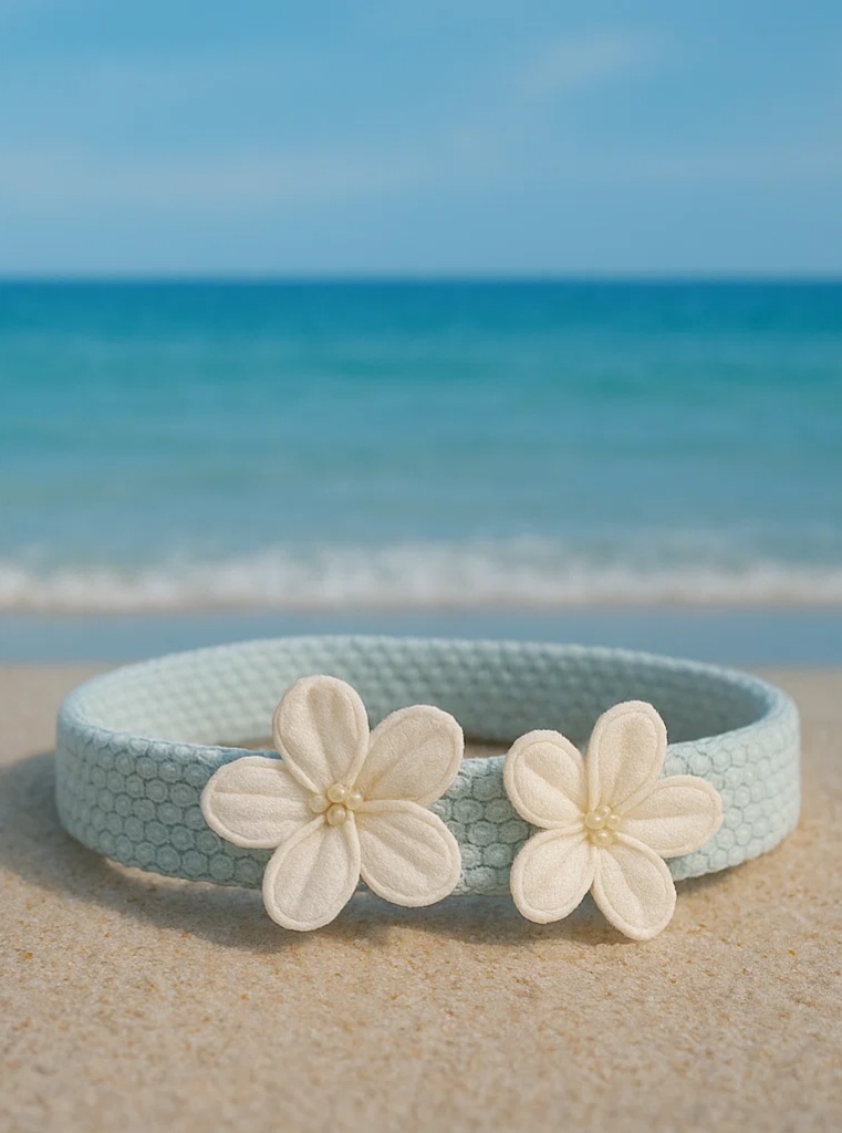 Lovely Baby Headband with White Flower and Soft Embellishments