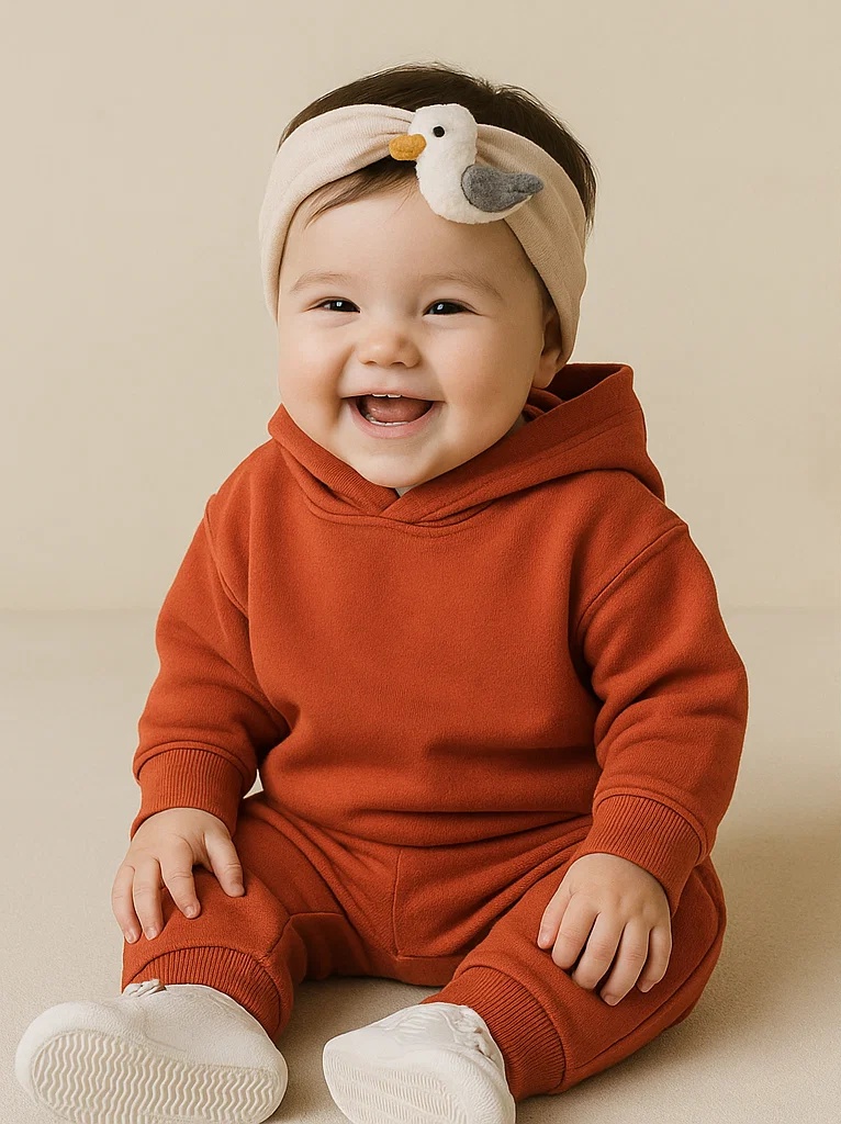 Faixa de cabelo de bebê com focinha de foca – Macia e perfeita para sessões de fotos