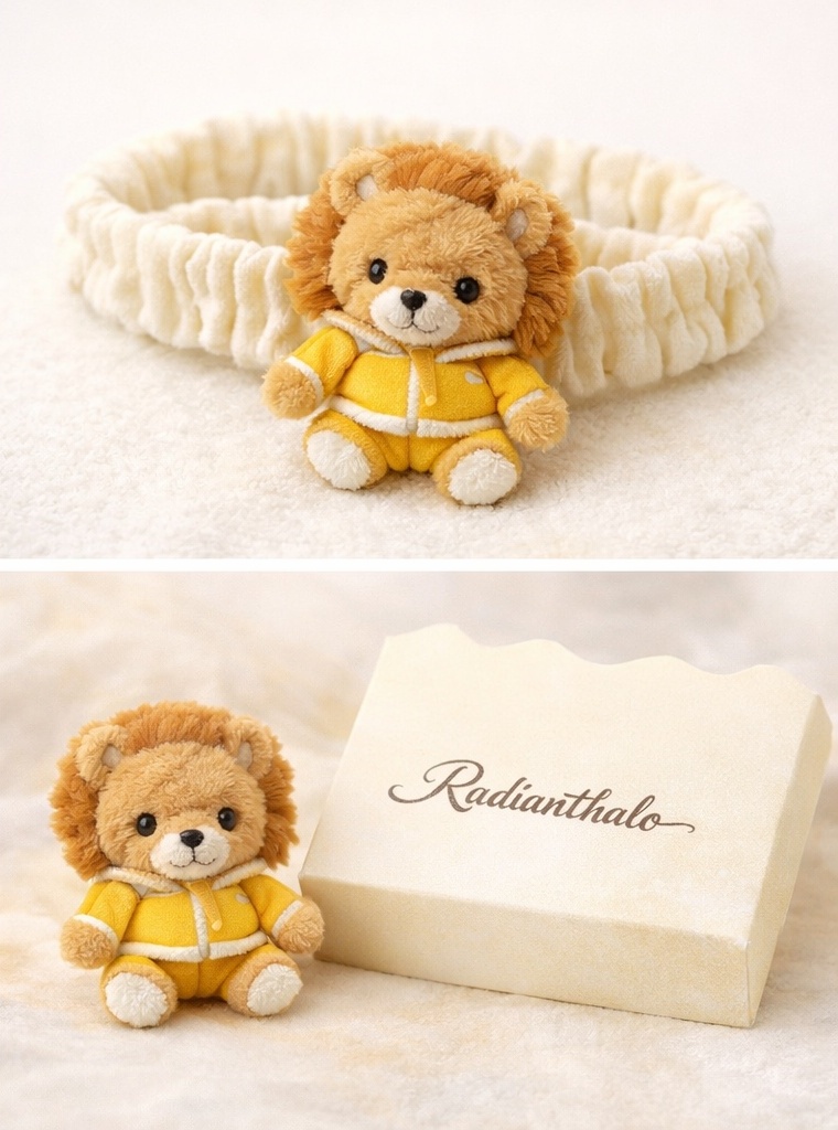 Lion Baby Headband with Yellow Tracksuit Style