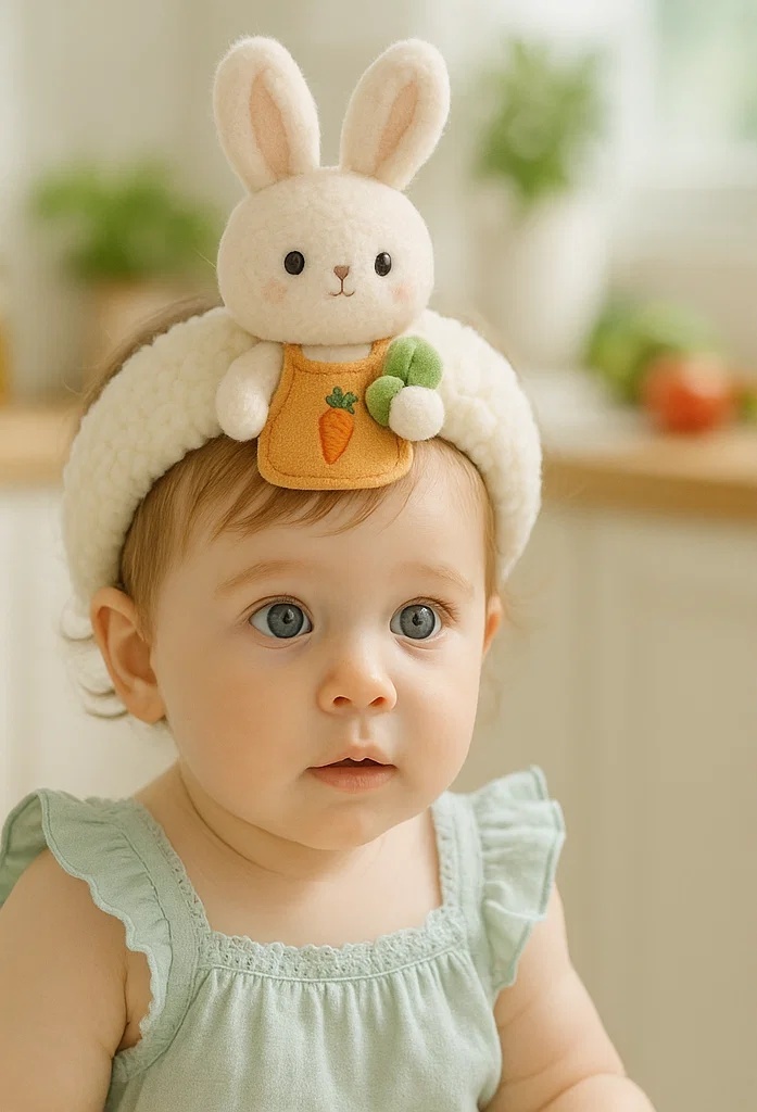 Cute and Comfortable Baby Headbands with Removable Fruit and Cartoon Embellishments – Perfect for Photography!