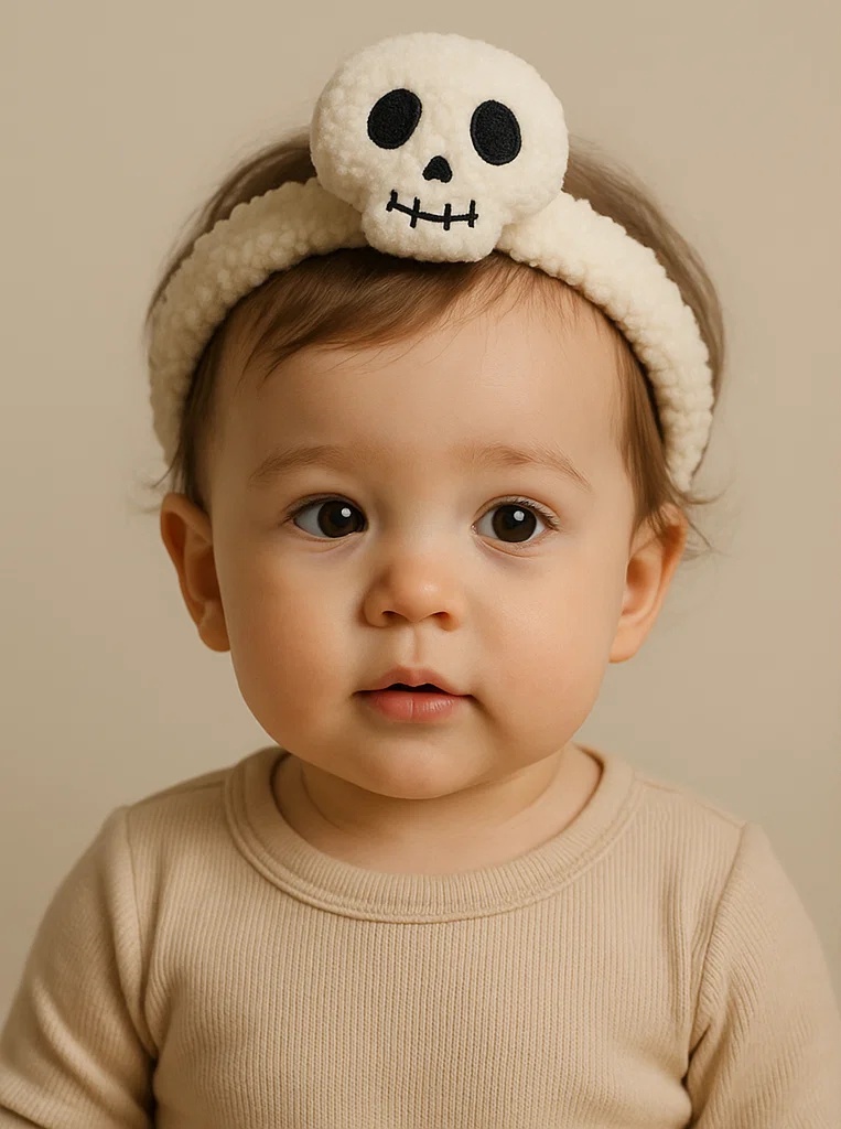 かわいいハロウィン赤ちゃん用ヘアバンドぬいぐるみ付き – 赤ちゃんの写真に最適 B端 – B端の顧客が大好き！