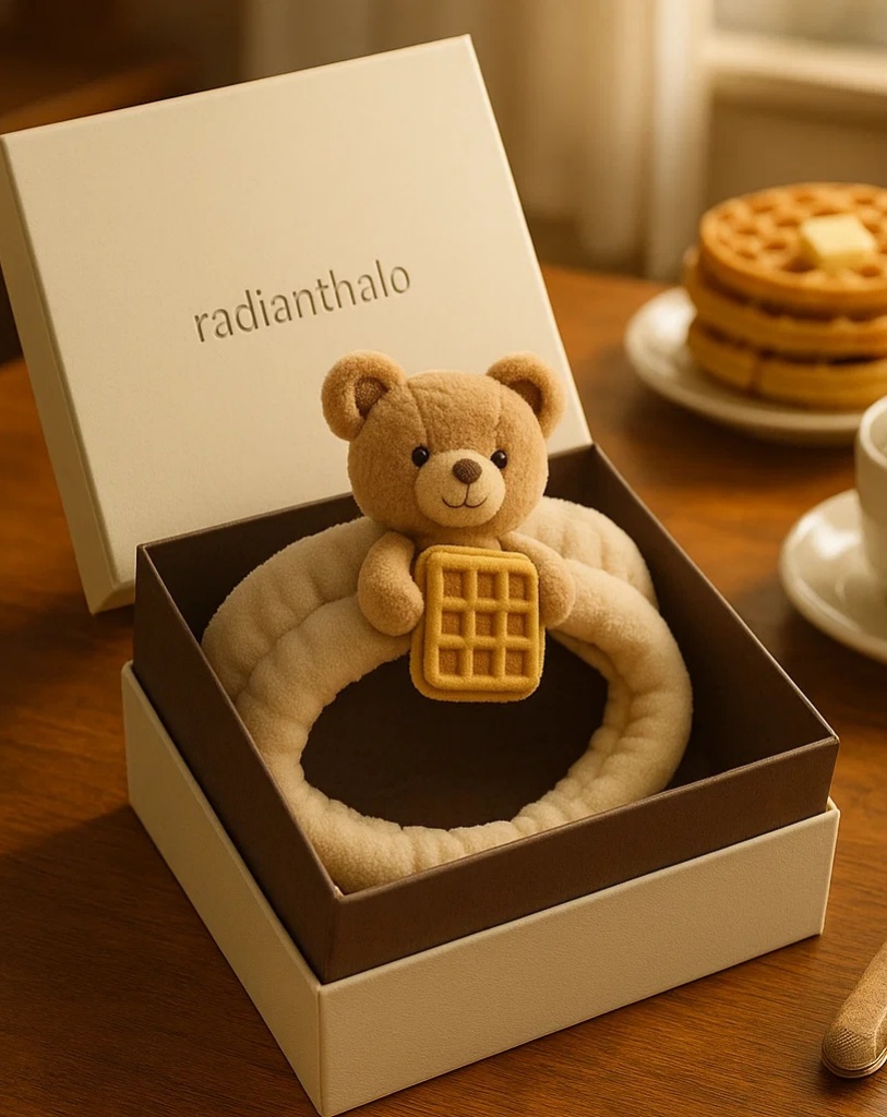 Bandeau pour bébé avec ours en peluche et gaufre : Le choix préféré des clients B2B