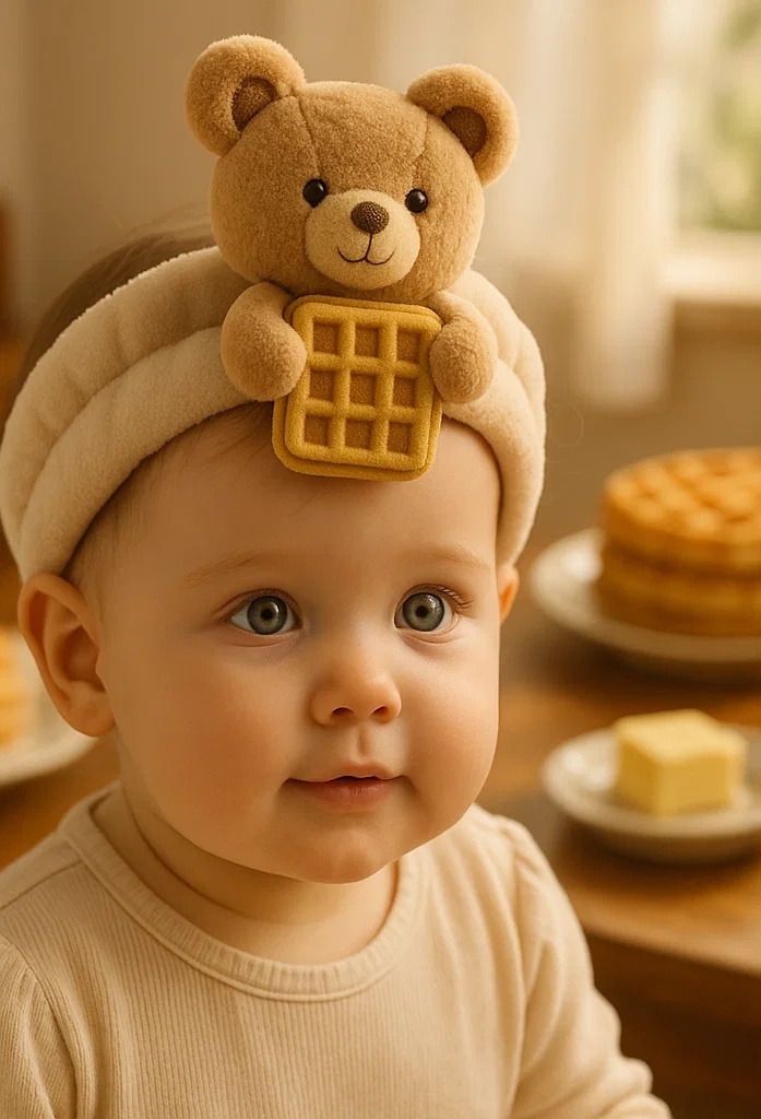 Bandeau pour bébé avec ours en peluche et gaufre : Le choix préféré des clients B2B