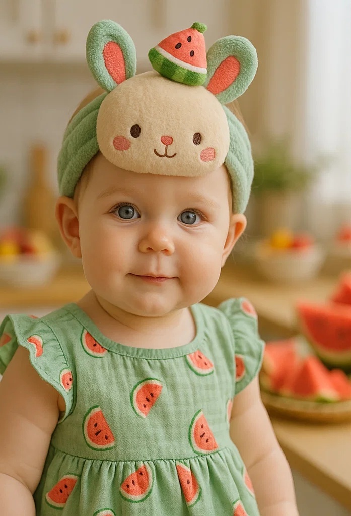 Charming Baby Headbands with Cartoon Characters and Fruit Embellishments for Perfect Baby Photos