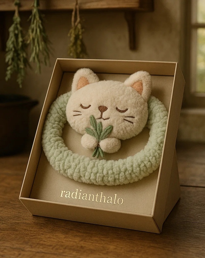 Eco-Friendly Baby Hairband with 3D Plush Cat – Newborn Photo Props and Baby Boutique Must-Have