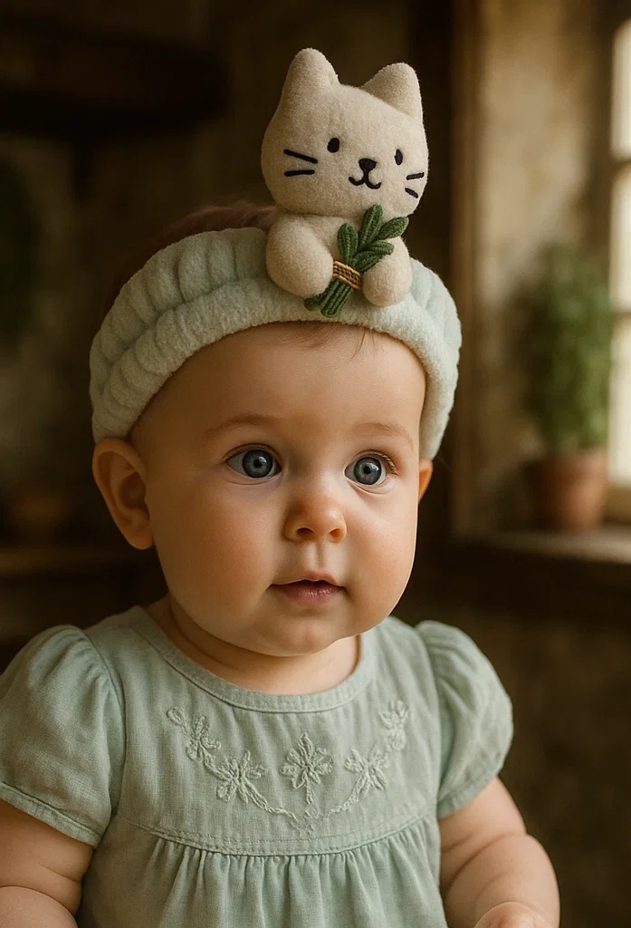 OEM Available: Fleece Baby Headbands with Animal Doll for Seasonal Promotions & Baby Gift Boxes