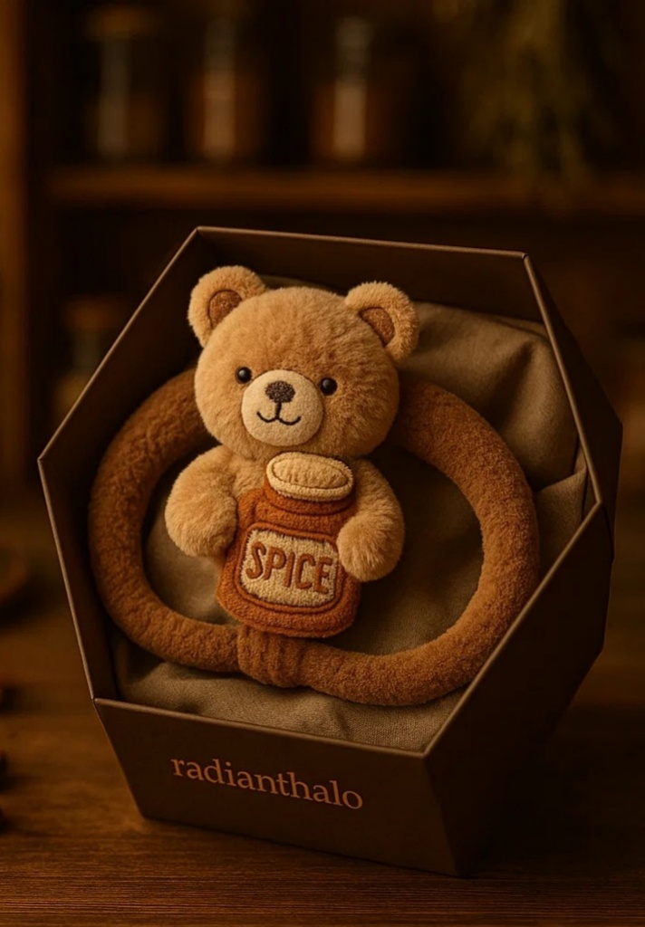 Teddy Bear Latte Baby Headband for an Effortlessly Cute Style