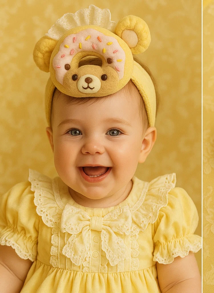 Donut Bear Baby Headband – Sweet and Fun