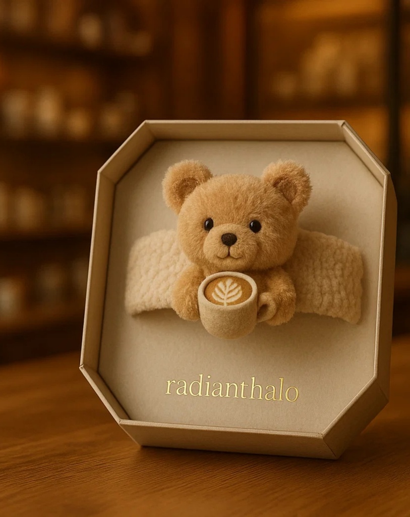 Coffee Cup Teddy Headband – Ideal for Baby Gift Boxes