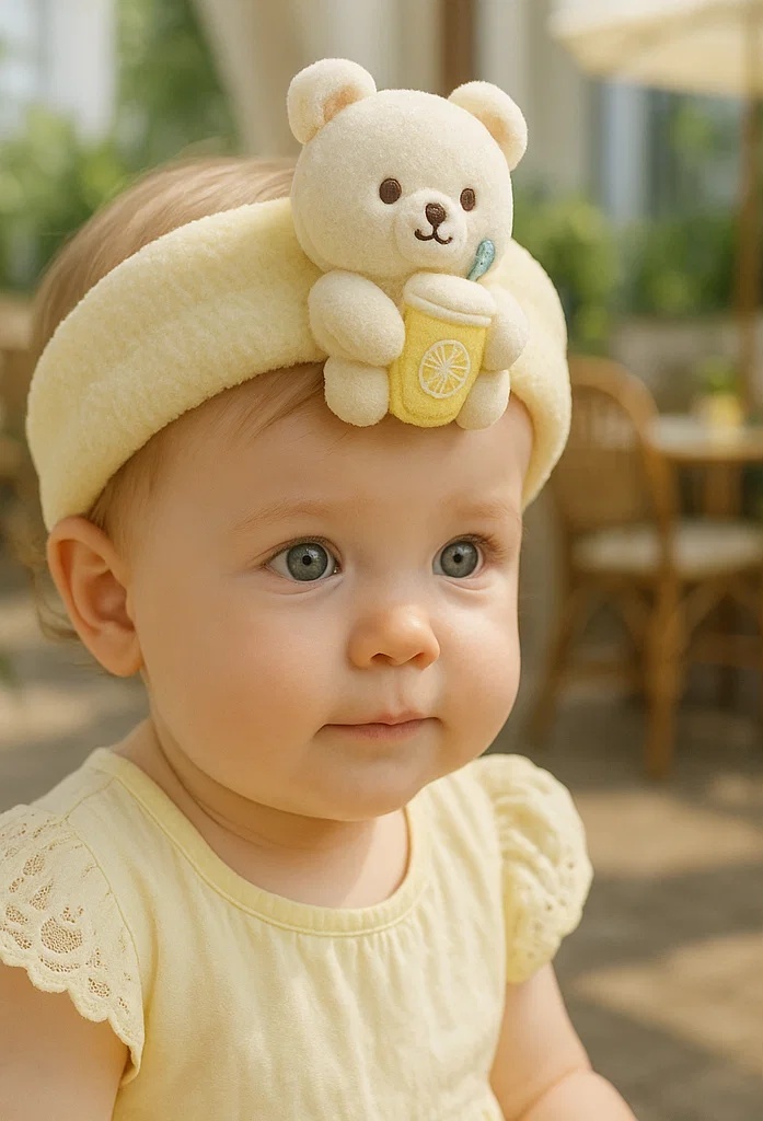 Lemon Bear Headband for Babies – Ideal for Themed Photoshoots
