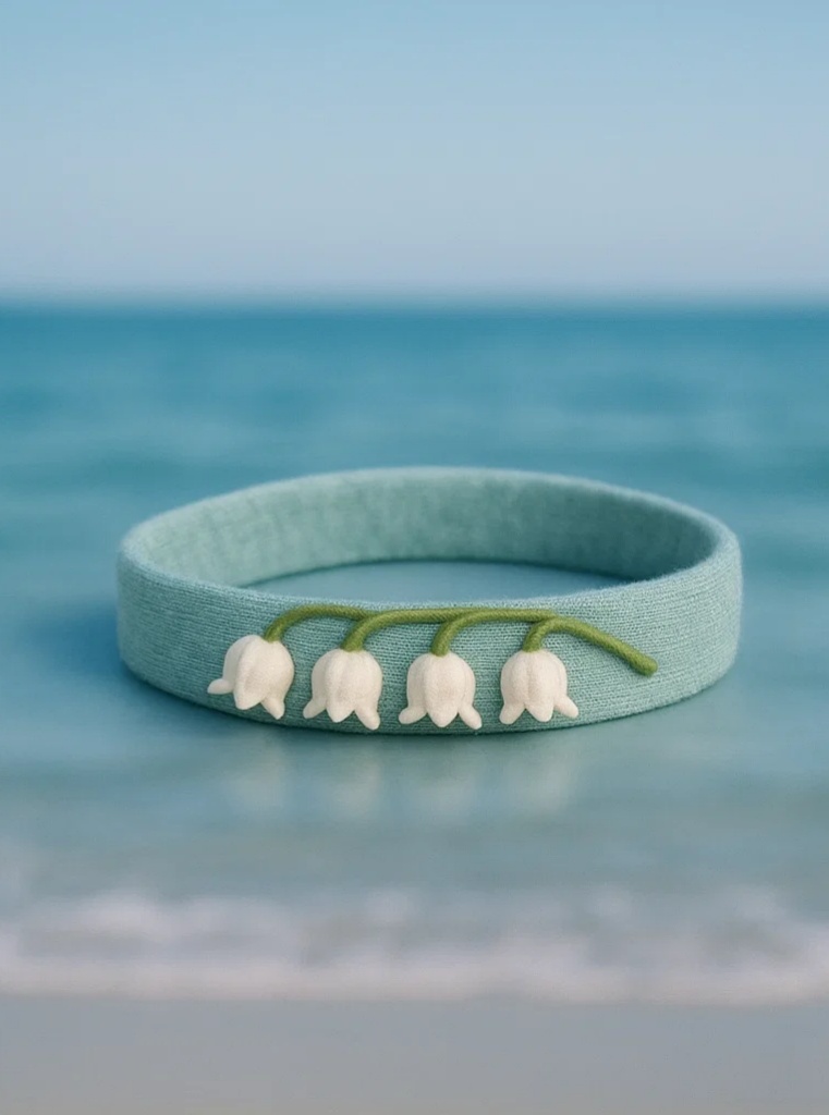 Lovely Baby Headband with Blue Flower and Gentle Embellishments