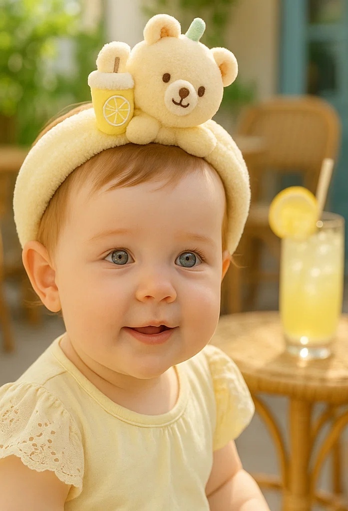 Lemonade Bear Baby Headband – Perfect for Summer Themed Gifts