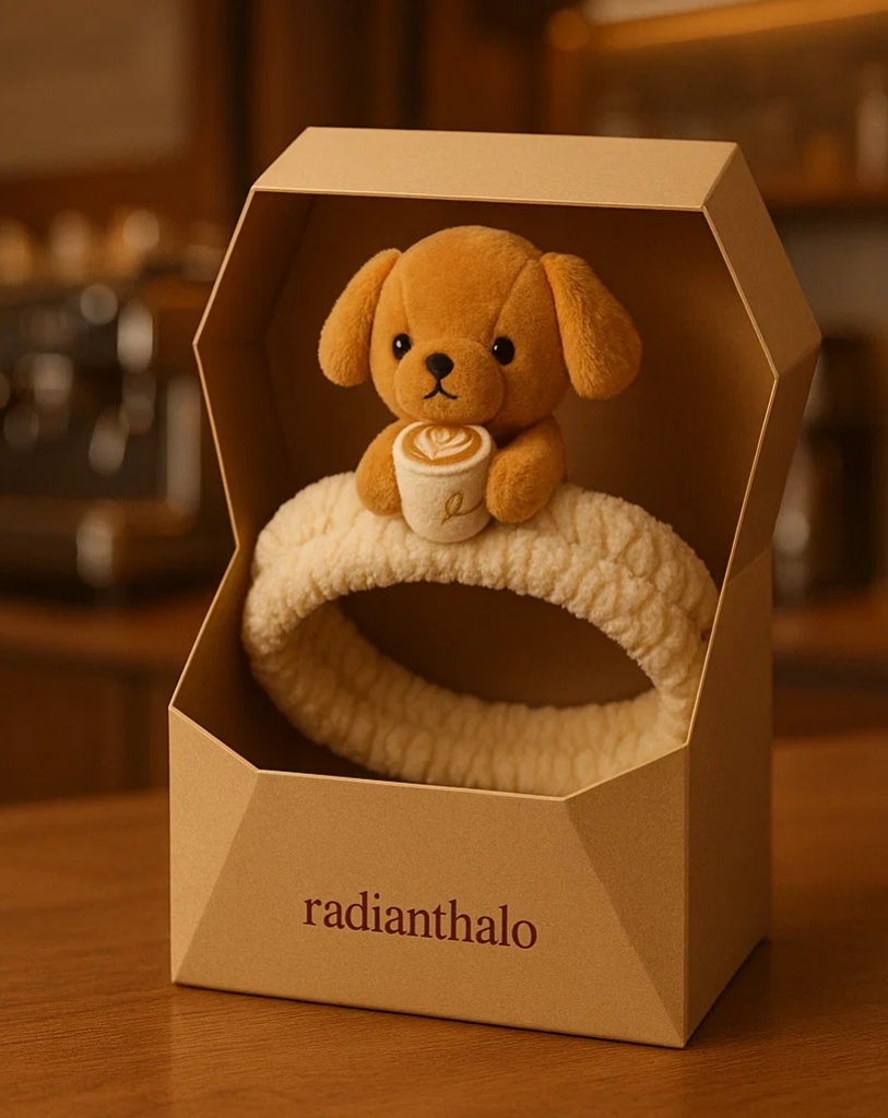 Coffee Puppy Headband – Cozy and Charming for Baby Gifts