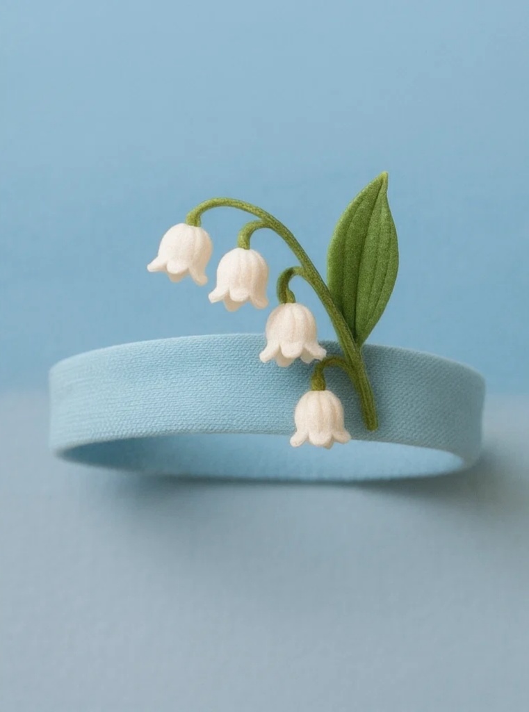 Baby Headband with Soft White Flower Decoration for Photoshoots