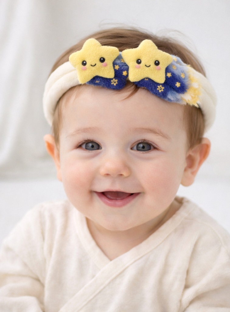 Baby Headband with Starry Sky Design