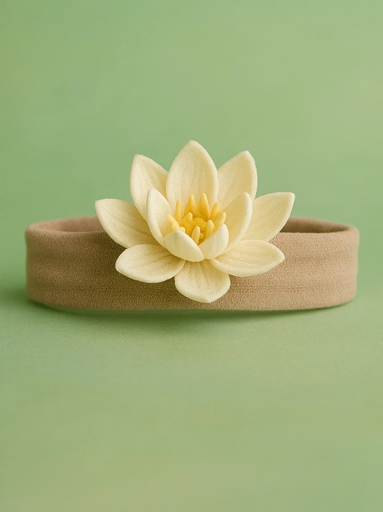 Beebi roosa lootose lille peapael ja inglitiibade komplekt