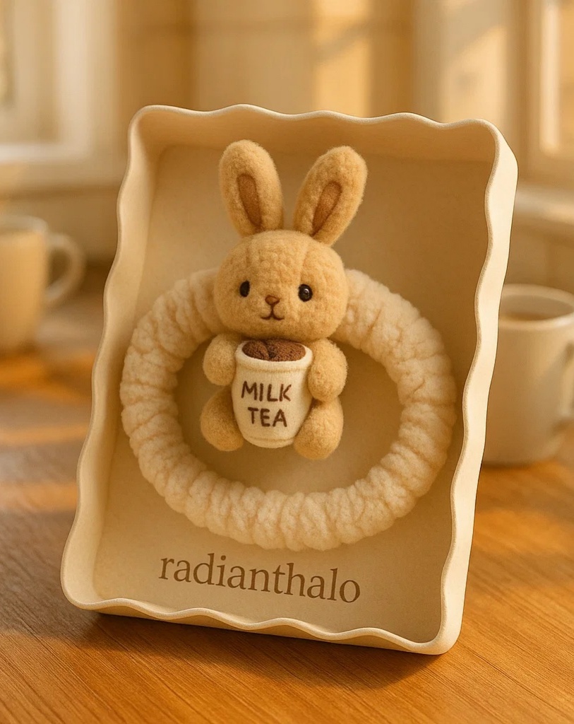 Milk Tea Bunny Baby Headband: Soft, Cozy, and Ideal for Newborn Photos
