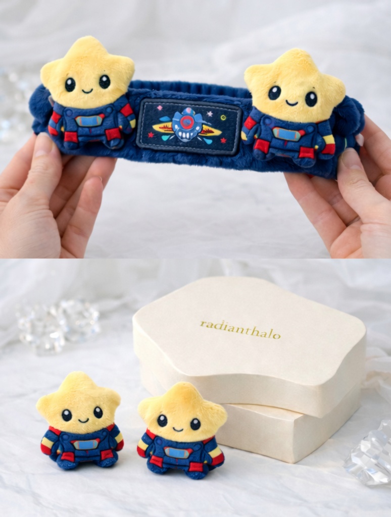 Baby Headband with Starry Astronaut Design